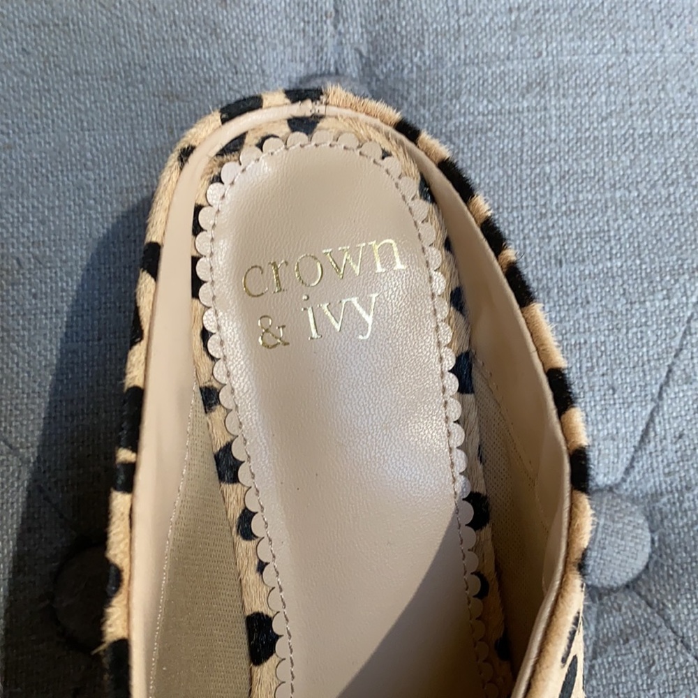 Crown & Ivy Mules Leopard Print Slides - image 3